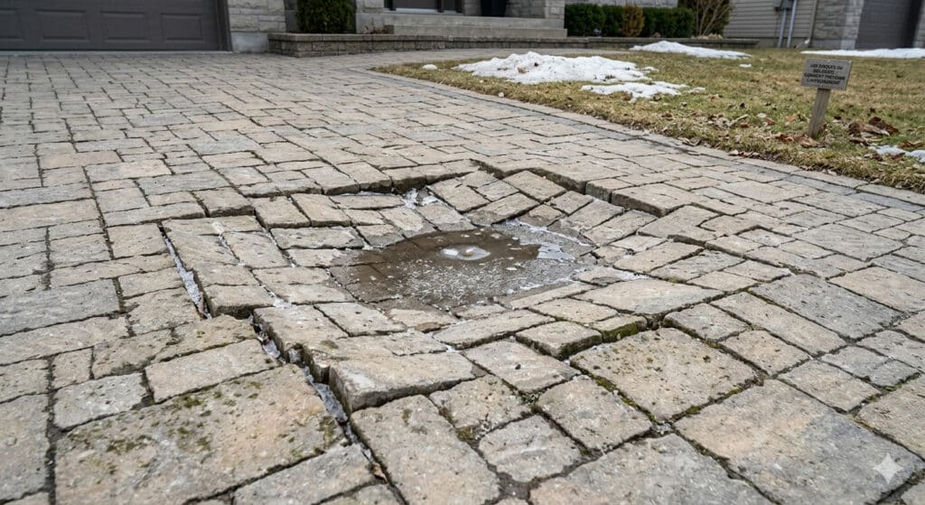 Les risques du gel-dégel sur le pavé uni à Boucherville : Comment prévenir l'affaissement