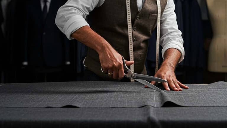 Confection de vêtements sur mesure (complets, chemises, tailleurs) pour une coupe parfaite et personnalisée.